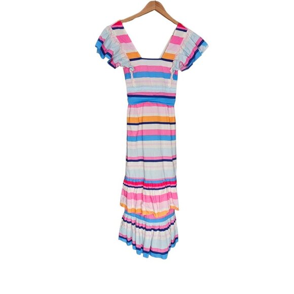 Women's - Anthropologie Plenty By Tracy Reese Rainbow Stripe Maxi Dress, Medium - Picture 2 of 11